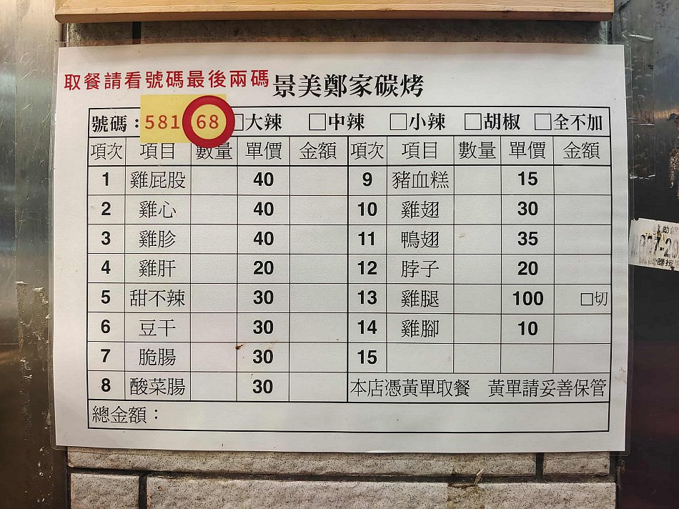 景美鄭家炭烤︱景美夜市烤滷味︱雞腿、酸菜腸與內臟甜不辣︱捷運景美站